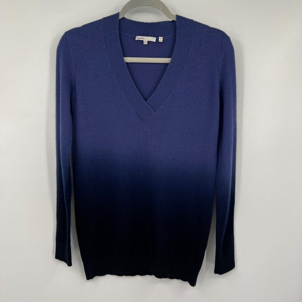 Vince Women's 100% Cashmere V-Neck Ombre Sweater Blue XS